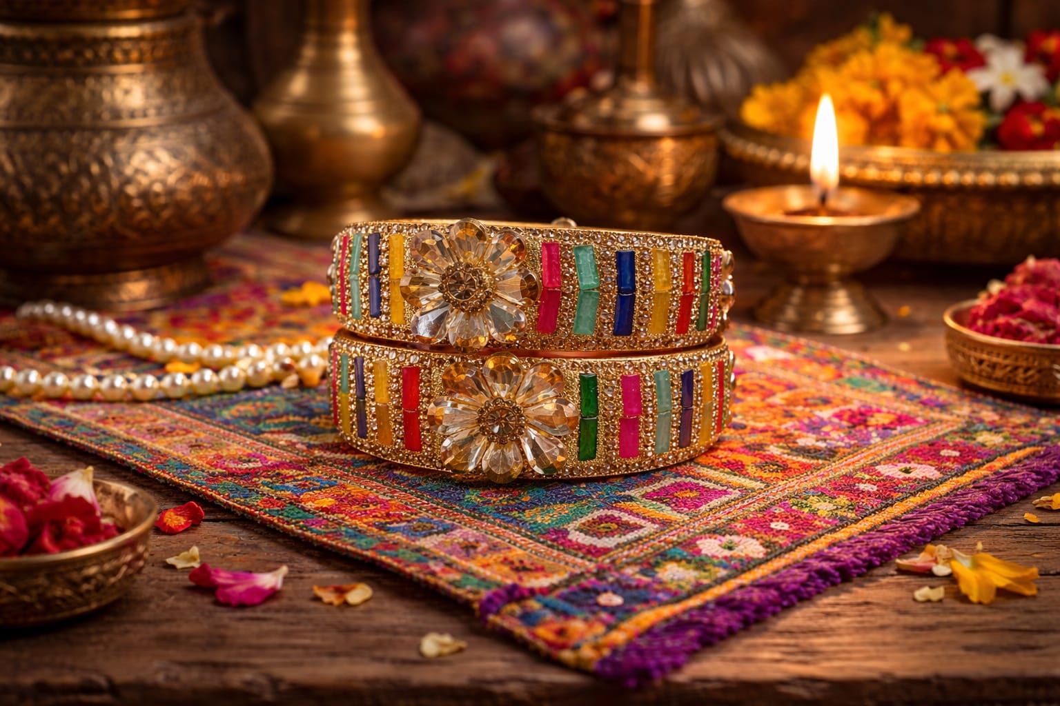 Anokhi-Inspired Floral Bangles